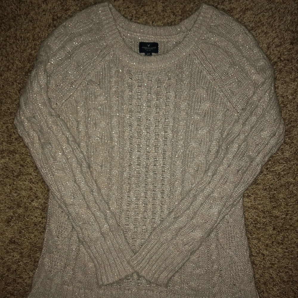 Sparkly tan sweater